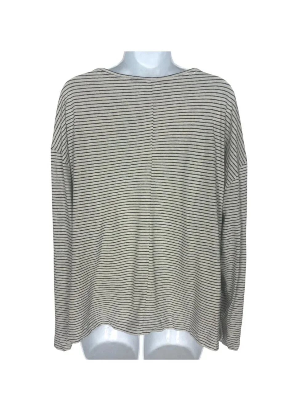 John Lewis Partners Striped Cotton Linen Top Womens 16 Nautical Lightweight